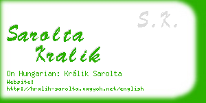 sarolta kralik business card